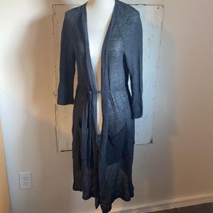 Eileen Fisher linen Nylon Belted Cardigan